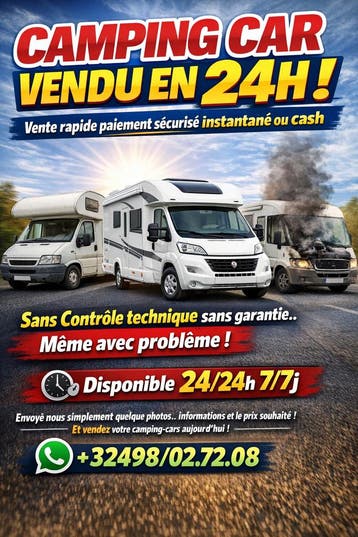 Uw camper verkocht in 24 uur ‼️SNELLE EN VEILIGE VERKOOP ️