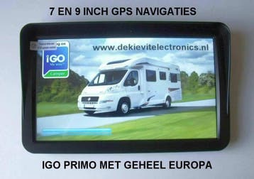 Nieuwe 7 en 9 inch GPS Navigaties voor Camper en Caravan