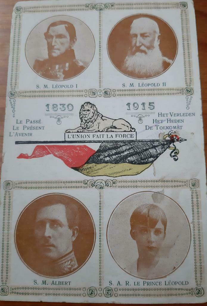 Mooie postkaart :Het Verleden Heden Toekomst 1830 - 1915, Ophalen of Verzenden, Gebruikt