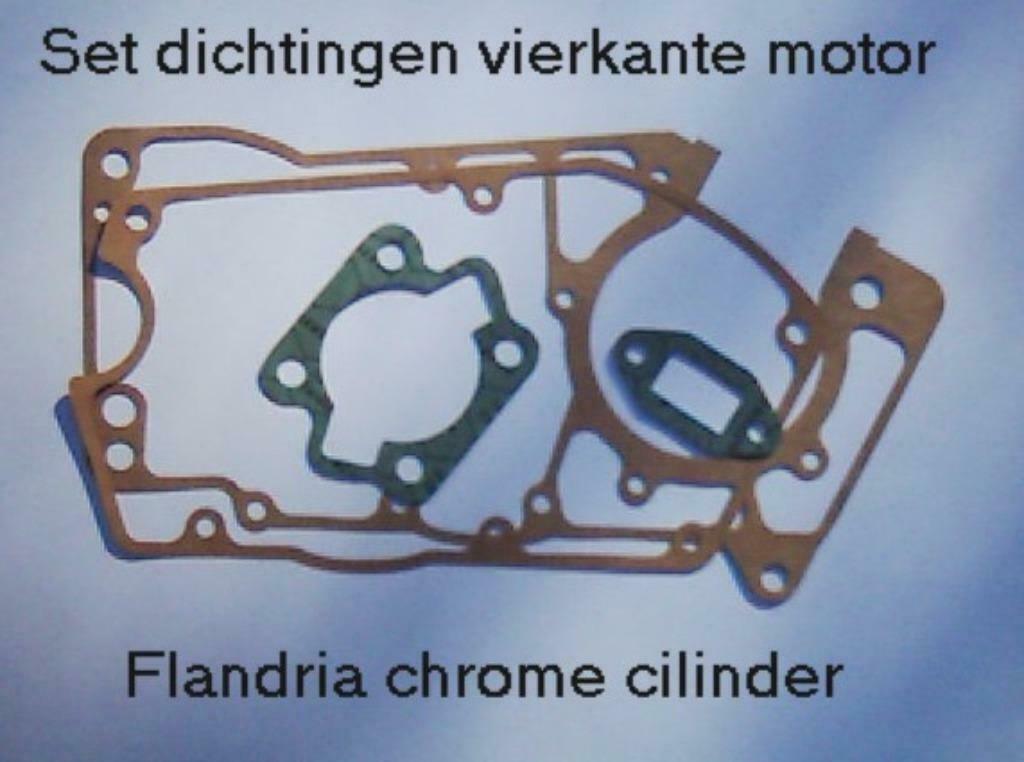 Set dichtingen Flandria vierkante motor (chrome cilinder, Fietsen en Brommers, Ophalen of Verzenden, Nieuw, Blok, Overige merken