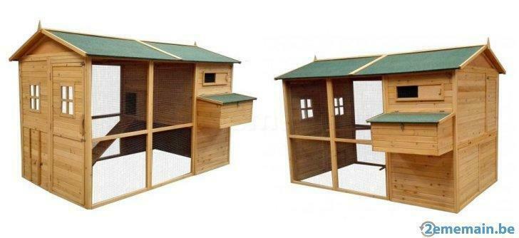 Poulailler XXL abri poule caille volaille GEANT clapier, Envoi, Neuf, Poulailler