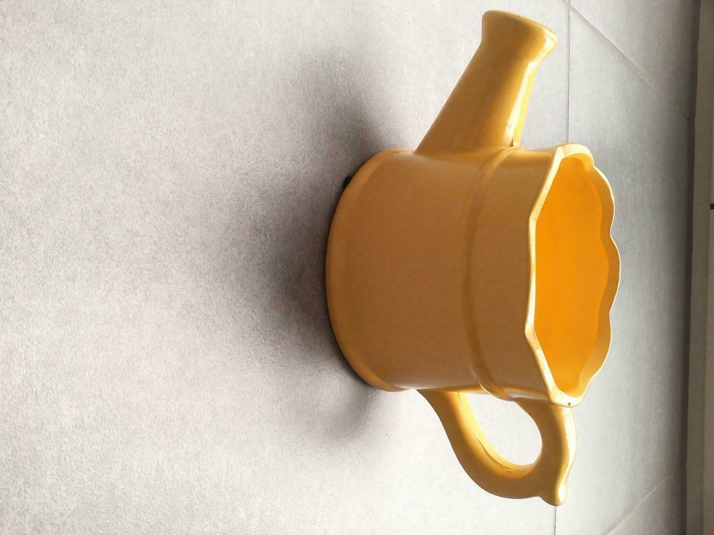 Decoratieve gele gieter, Rond, Ophalen of Verzenden, Terracotta, Binnen