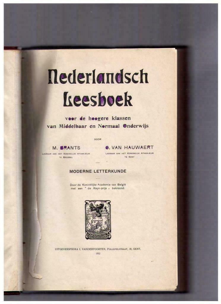 Nederlandssch Leesboek, door M. Brants & O.Van Hauwaert - 19, ASO, Ophalen of Verzenden, Nederlands, Gelezen