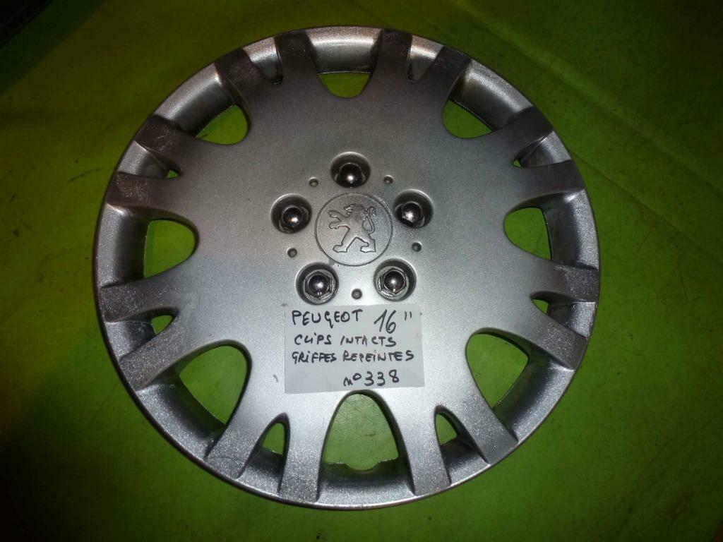 enjoliveur Peugeot 16''- 5 faux boulons (n°276 et 338) 2pc, Autos : Pièces & Accessoires, 14 pouces, Enlèvement ou Envoi, Utilisé