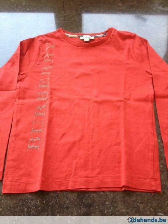Burberry t shirt met lange mouwen 8 jaar, Ophalen of Verzenden, Gebruikt, Jongen, Shirt of Longsleeve