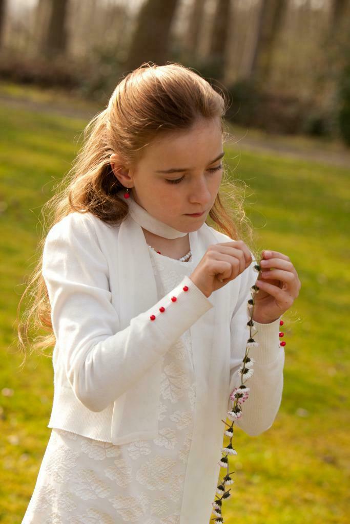 wit communnie kleedje, Enlèvement, Comme neuf, Fille, Robe ou Jupe