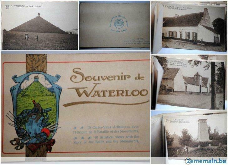 Carnet cartes-vues Souvenir de Waterloo., Collections, Enlèvement ou Envoi, Avant 1920, Non affranchie, Belgique et Luxembourg