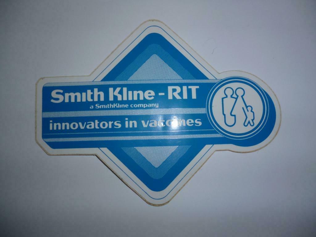 Autocollant sticker auto-collant SMITH KLINE - RIT Vaccines, Collections, Enlèvement ou Envoi, Comme neuf