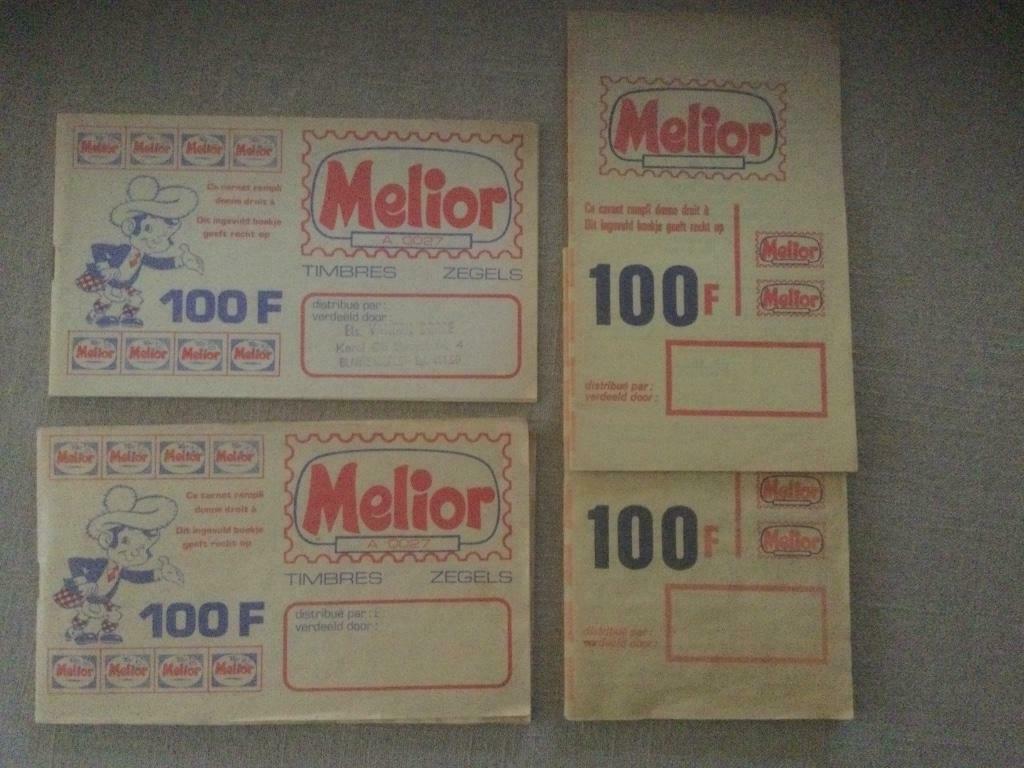 Melior oude spaarboekjes en zegels, Verzamelen, Ophalen of Verzenden, Gebruikt, Gebruiksvoorwerp