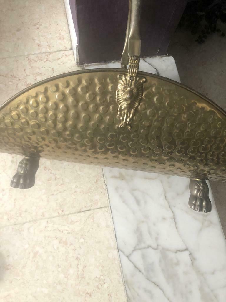 Magnifique porte bûches/bois , en laiton / cuivre vintage