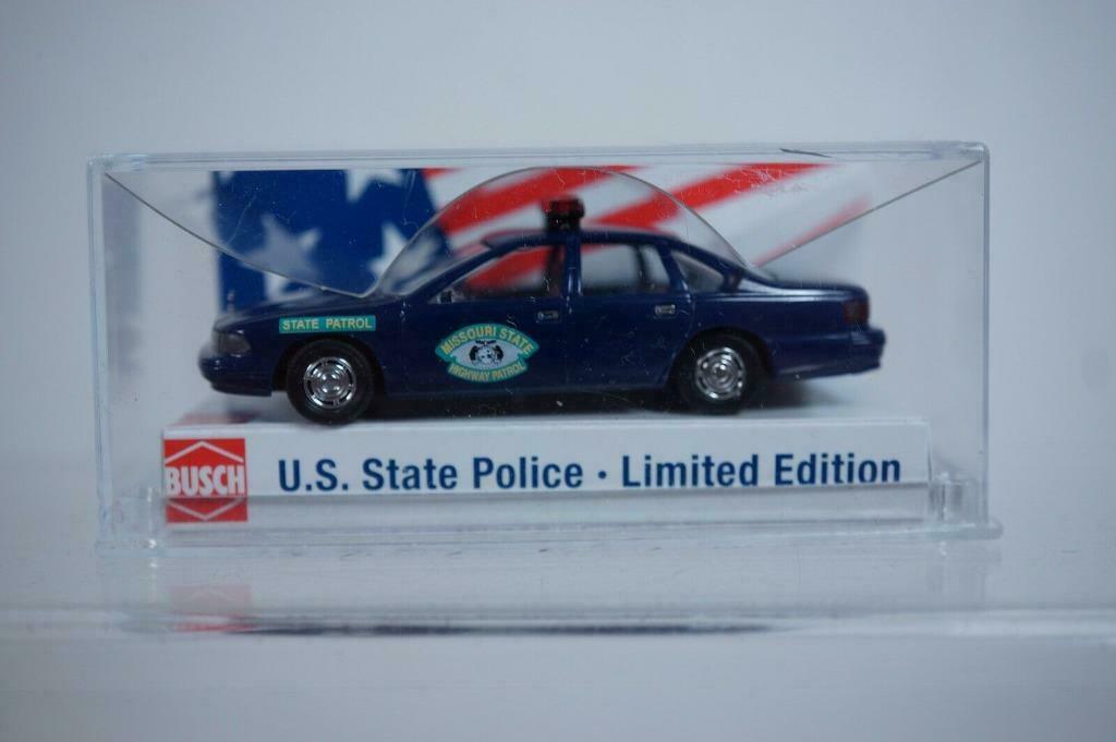 1:87 Busch Chevrolet Caprice Missouri State Highway Patrol, Ophalen of Verzenden, Zo goed als nieuw, Auto, Brekina
