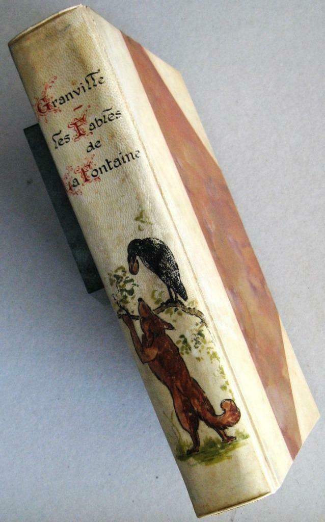Fables de la Fontaine - Fraaie Vellum band L. Laballe Fabels, Antiquités & Art, Antiquités | Livres & Manuscrits, Enlèvement ou Envoi