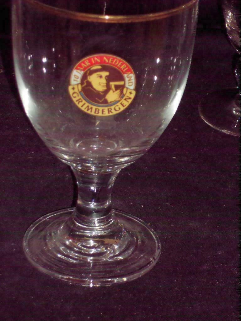 Bierglazen.Grimbergen.Nederlands.Postel .Type Orval.Brigand, Ophalen of Verzenden, Zo goed als nieuw, Glas of Glazen, Duvel