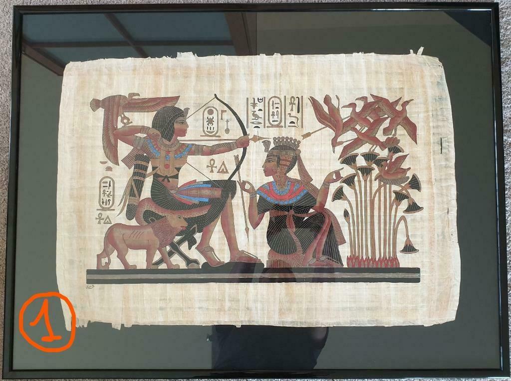 Egyptische papyrus handgeschilderd, Ophalen