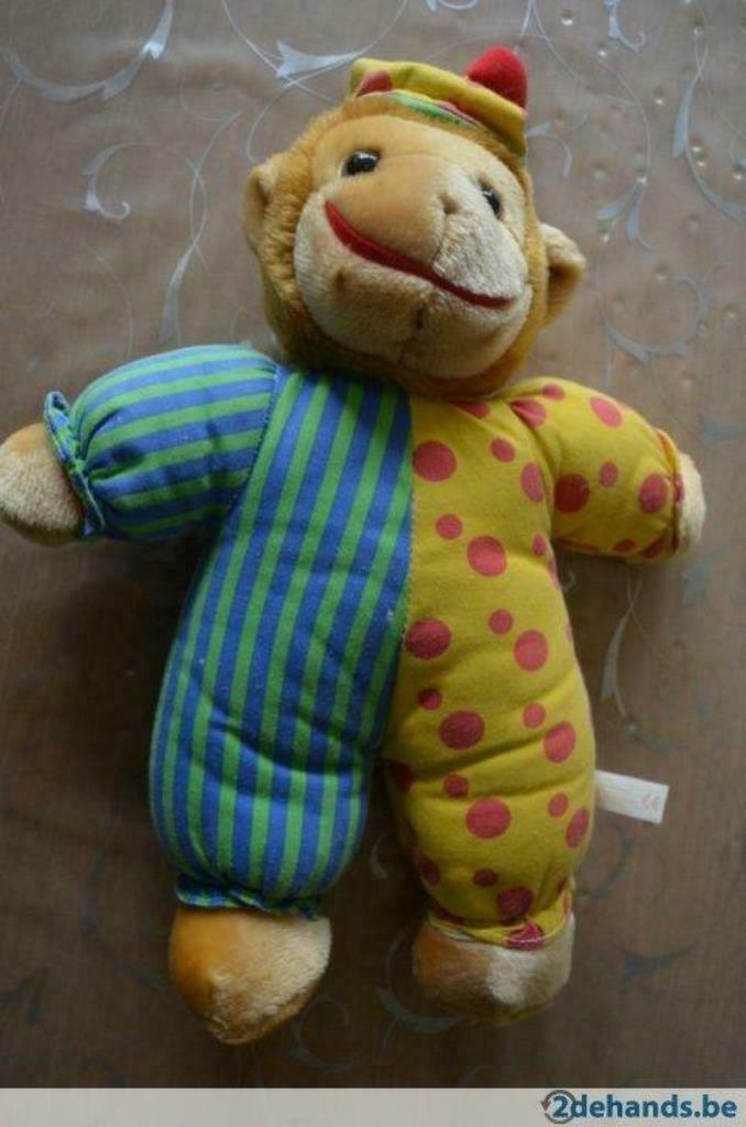 knuffel circus aap, Kinderen en Baby's, Speelgoed | Knuffels en Pluche, Ophalen of Verzenden, Gebruikt, Overige typen