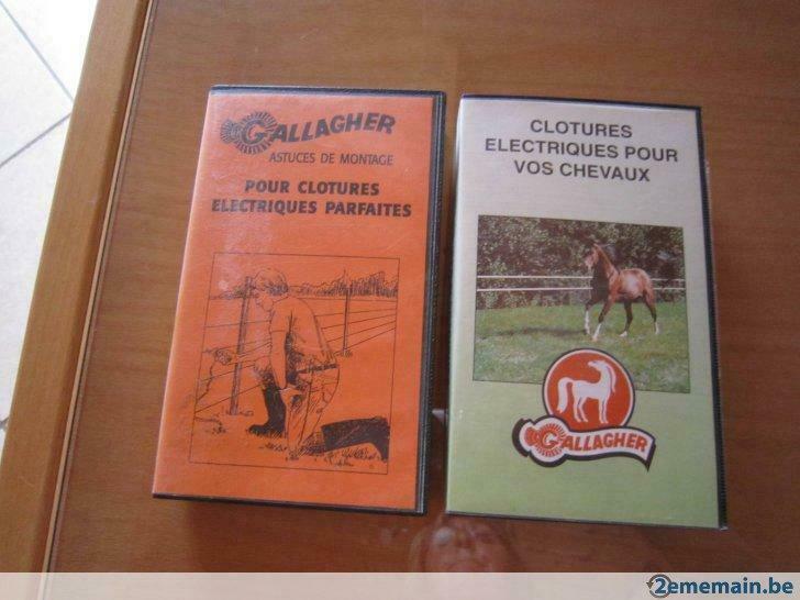 Cassettes vidéo Gallagher, clôture électrique.