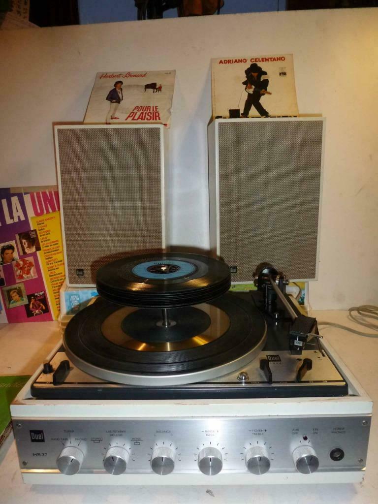 Dual 1214 - HS37 platenspeler met ingebouwde versterker + 2, Audio, Tv en Foto, Stereoketens, Gebruikt, Speakers, Overige merken