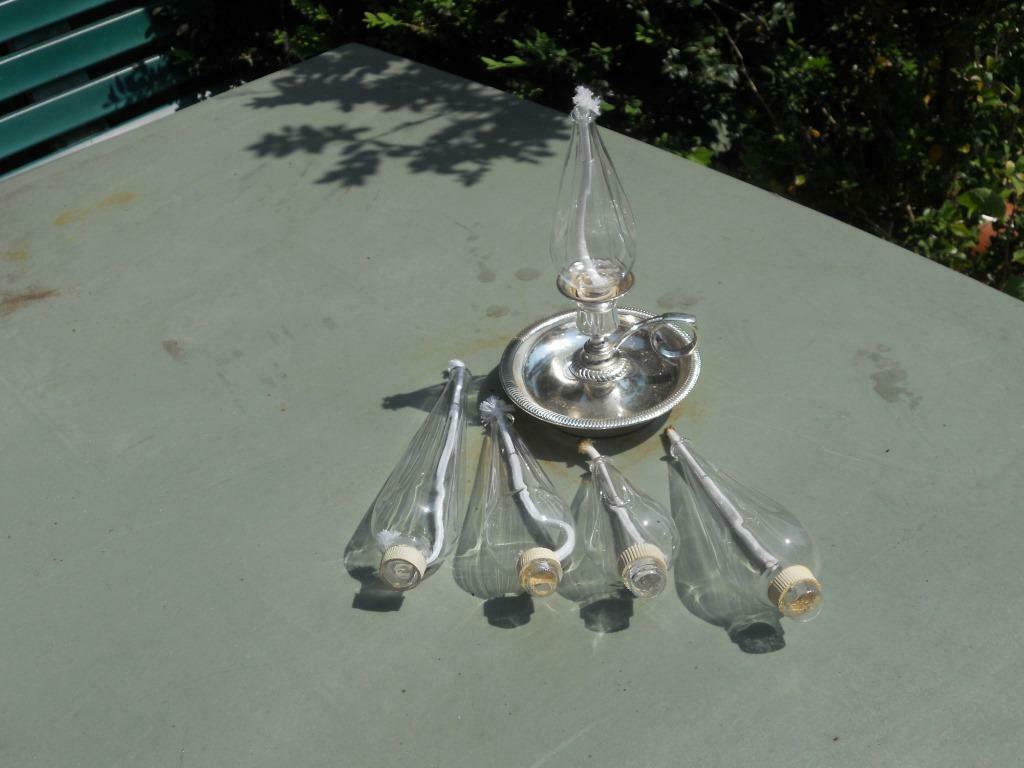 olie brander met 4 glasjes bij, Ophalen of Verzenden