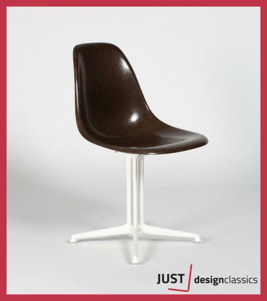 Herman Miller Eames Side Chair DSL Glasvezel (voorraad:3), Enlèvement ou Envoi, Utilisé, Brun, Cinq, Six Chaises ou plus