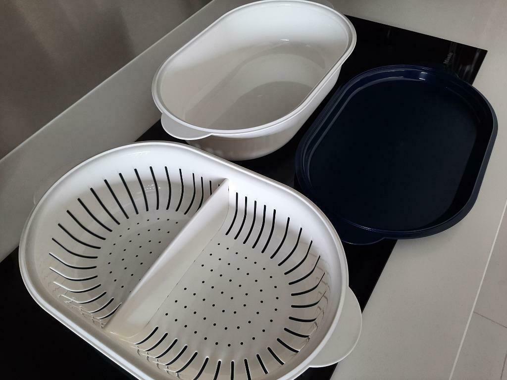 TUPPERWARE SERVEERWONDER "NIEUW", Huis en Inrichting, Keuken | Tupperware, Ophalen of Verzenden, Nieuw, Blauw, Schaal