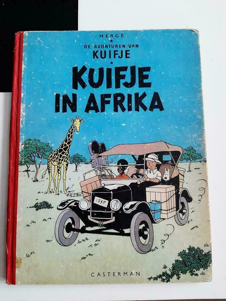 Kuifje - Kuifje in Afrika 1 (Herdruk) - 1955, Eén stripboek, Ophalen of Verzenden, Zo goed als nieuw, Hergé