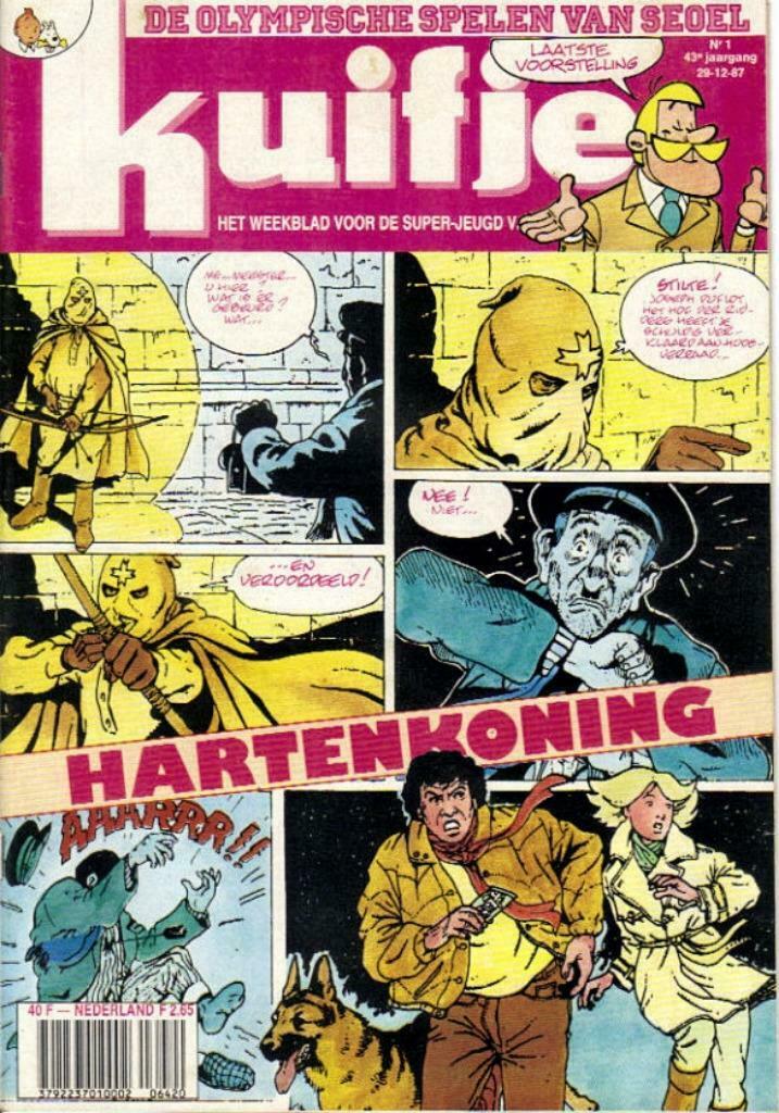Weekblad Kuifje van 29-12-1987, 43ste Jaargang, Nummer 1, Gelezen, Europa, Ophalen of Verzenden, Meerdere comics