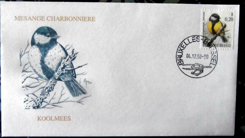 FIRST DAY COVER- VOGELS VAN BUZIN- DE KOOLMEES, Ophalen of Verzenden, Gestempeld, Dier of Natuur