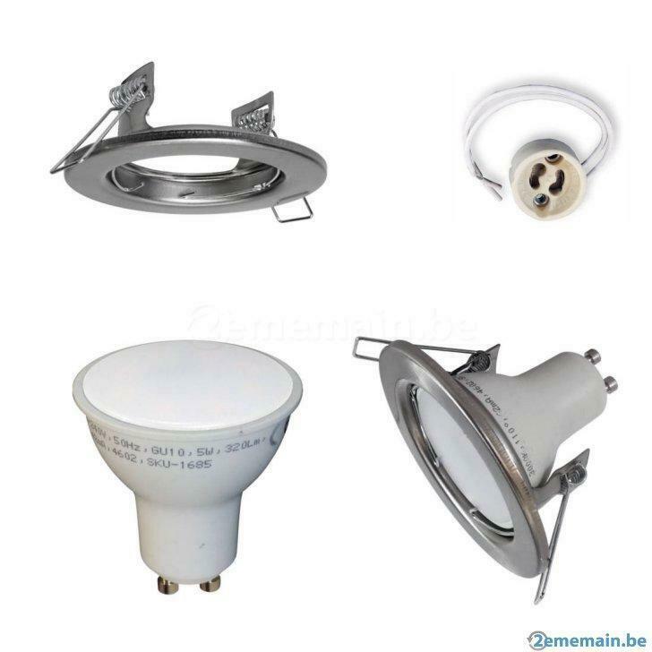 Spot LED encastrable fixe 5w kit complet, Maison & Meubles, Enlèvement ou Envoi, Neuf, Métal ou Aluminium, Spot encastrable ou Spot mural