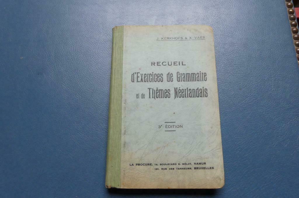 Boek, Recueil d'Exercices de grammaire 1939, Ophalen of Verzenden, Gelezen