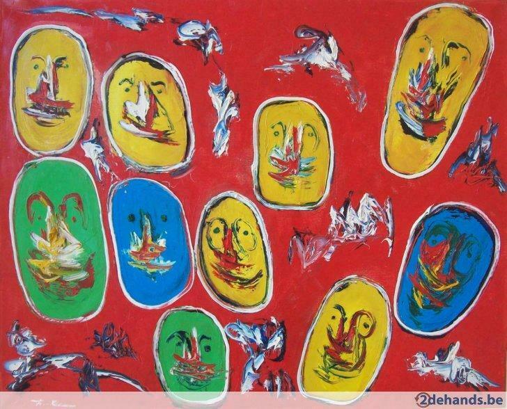 Dans l'ambiance du rouge - Finn Pedersen, Antiquités & Art, Enlèvement