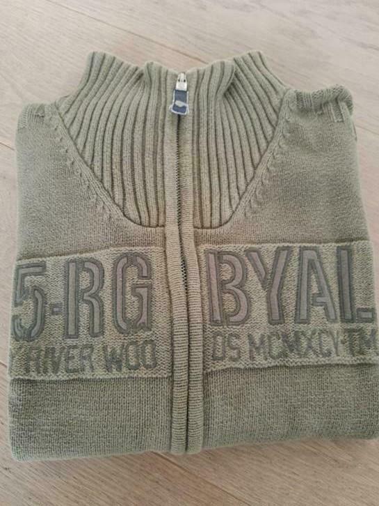 Leuke groene/ kaki golf van River Woods voor 10 jarige, Kinderen en Baby's, Kinderkleding | Maat 140, Ophalen, Zo goed als nieuw