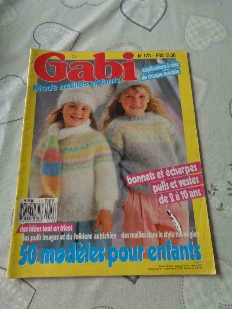 livre de tricot   gabi enfants no 12s, Hobby & Loisirs créatifs, Enlèvement ou Envoi, Utilisé, Tricot, Patron ou Livre