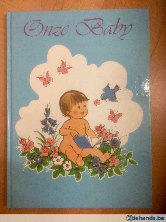 Prachtige vintage baby album 'Onze baby' blauw, Nieuw