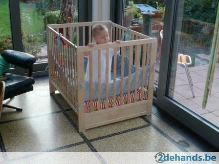 kinderpark platte spijlen-berkenkleur VERKOCHT, Enfants & Bébés, Parcs, Utilisé