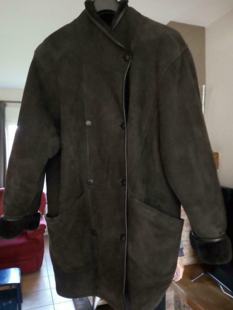 Warme damesjas  daim met voering. Maat 46., Taille 46/48 (XL) ou plus grande, MET, Comme neuf, Enlèvement