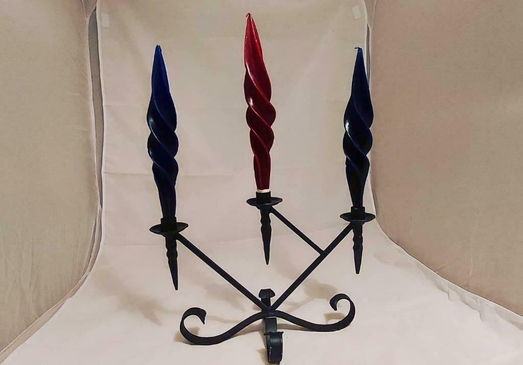 Bougeoir en fer forgé brutaliste, Antiquités & Art, Enlèvement ou Envoi