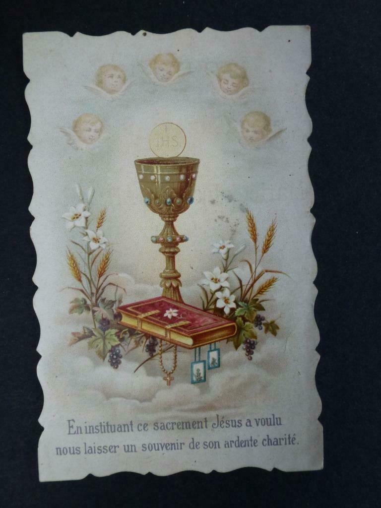 carte de prière première communion Marie & Jeanne Janssens 1, Collections, Envoi, Image pieuse