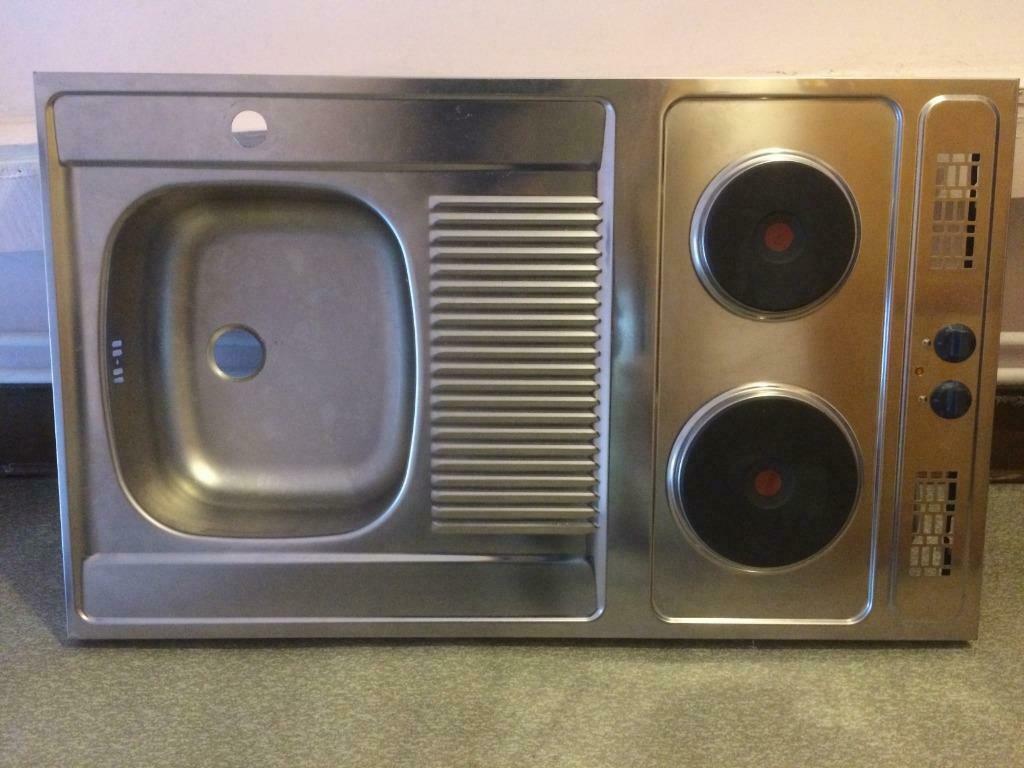 évier cuisine avec 2 taques de cuissons électriques, Enlèvement, Neuf, À Poser, Électrique