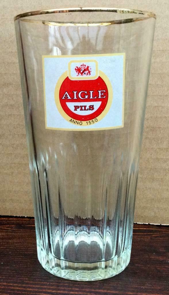 bier brouwerij glas Bab Aigle belgica goudboord Brugge, Collections, Enlèvement ou Envoi, Comme neuf