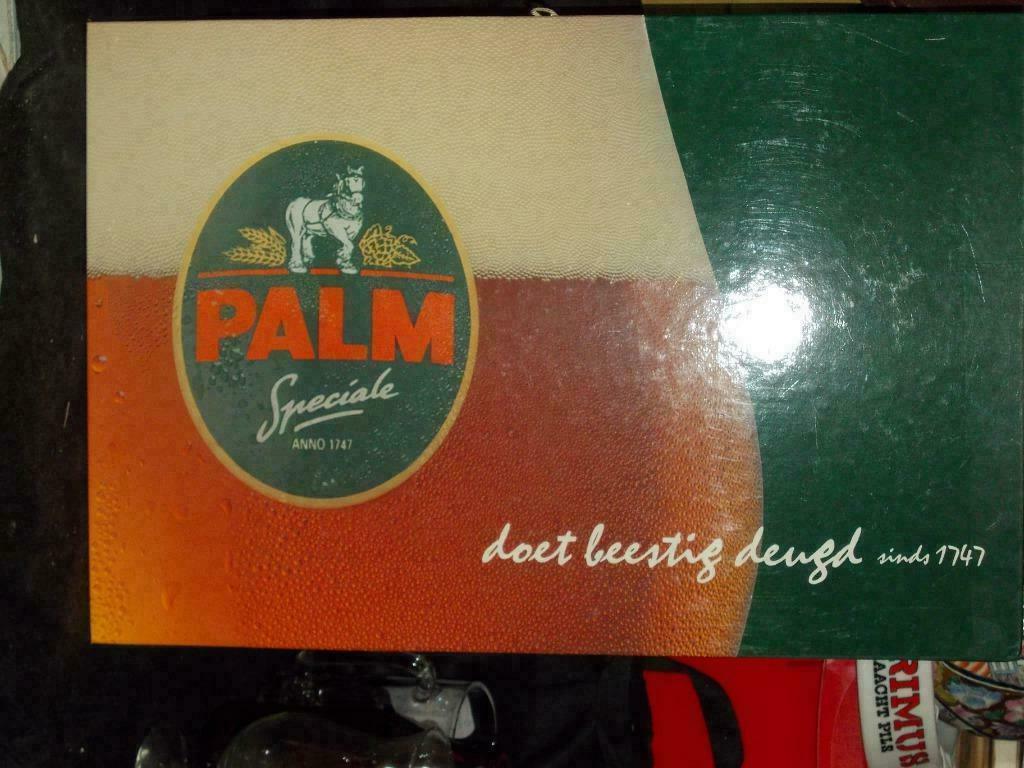 Beersign.Reclame in Karton.Speciale Palm, Enlèvement ou Envoi, Utilisé, Panneau publicitaire