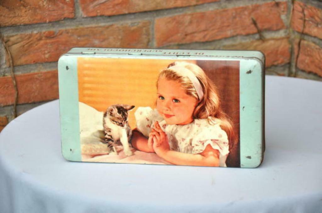 §boite en fer chocolat Jacques, Enlèvement ou Envoi, Utilisé