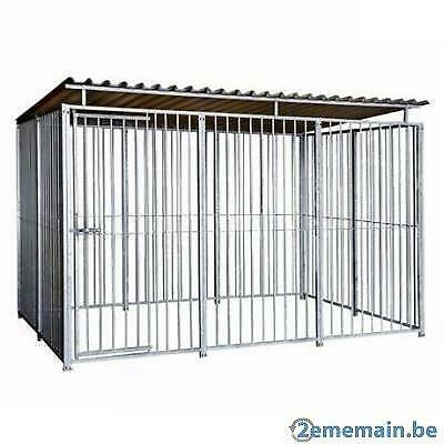 Chenil 6x2x1,84 m + toit chenil barreaux XXL GALVANISE, Animaux & Accessoires, Envoi, Neuf