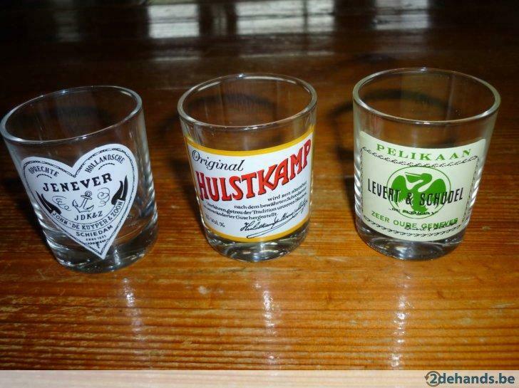 Vintage jeneverglaasjes, Ophalen of Verzenden, Zo goed als nieuw, Borrel- of Shotglas