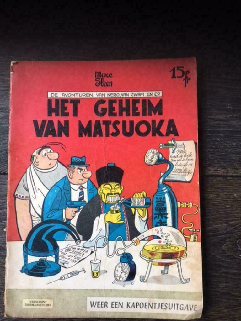 Strip Nero, Van Zwam en Co-Het geheim van Matsuoka (1e druk, Boeken, Stripverhalen, Gelezen, Marc Sleen, Eén stripboek, Ophalen of Verzenden