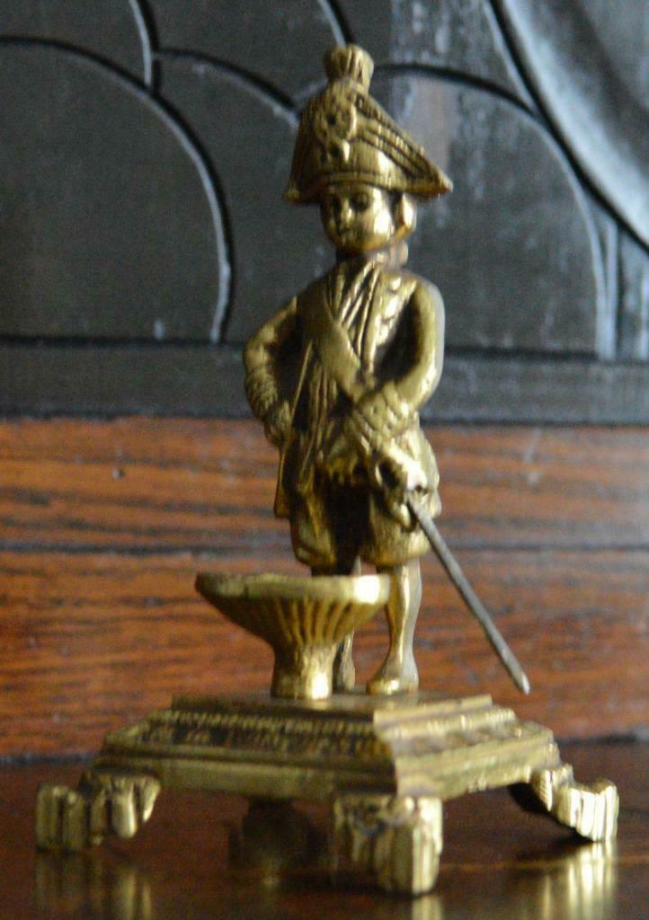 brocante messing "manneke pis" in uniform, Antiek en Kunst, Ophalen of Verzenden
