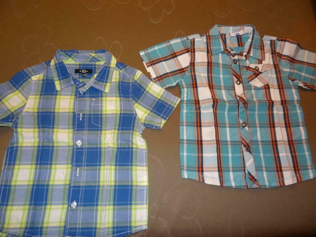 2 toffe  jongens hemdjes (maat 104 / 4 j)(VERLAAGDE PRIJS !), Kinderen en Baby's, Kinderkleding | Maat 104, Overhemd of Blouse