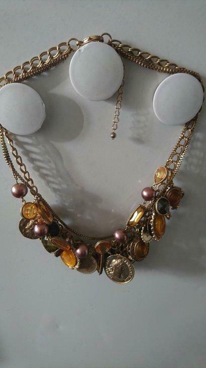 collier vintage, Bijoux, Sacs & Beauté, Colliers, Comme neuf, Autres matériaux, Avec pendentif, Enlèvement ou Envoi