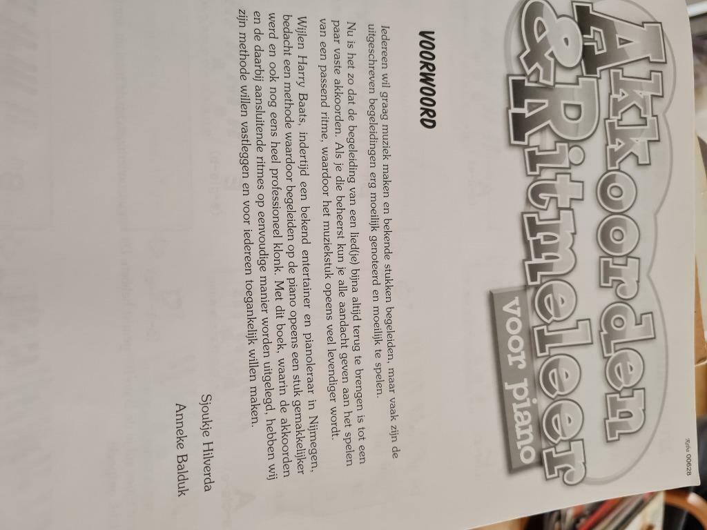Akkoorden en ritmeleer voor piano, Boeken, Studieboeken en Cursussen, Ophalen, Niet van toepassing, Zo goed als nieuw, ANNEKE Balduc