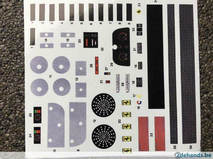 Pocher FERRARI Testarossa K51 Stickervel, schaal 1/8., Hobby & Loisirs créatifs, Enlèvement ou Envoi, Neuf, Voiture