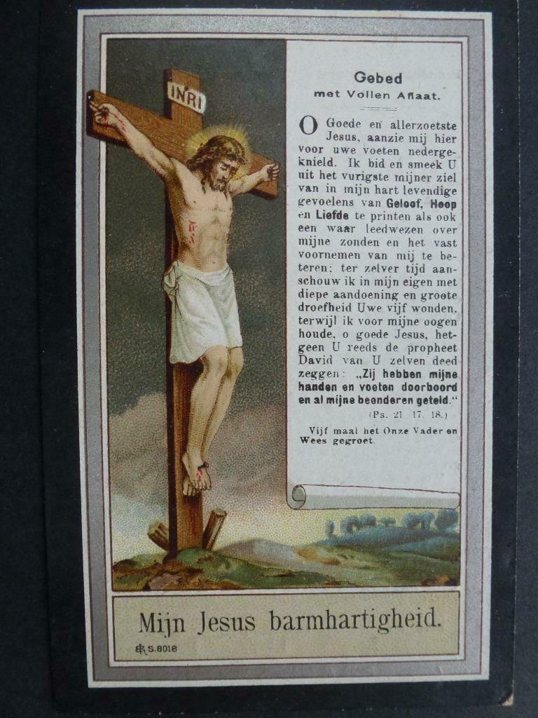 oud doodsprentje Philomena Cappuyns  Corbeek-Dyle 1857, Verzenden, Rouwkaart